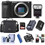 Sony Alpha a6600 Mirrorless Digital Camera Body w/ Flash Accessory Bundle $1,198 and more 