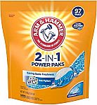 97-Ct Arm & Hammer 2-in-1 Laundry Detergent Power Paks w/ OxiClean $8.50