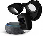 2 Ring Floodlight Cams + 2 Amazon Echo Dots $379
