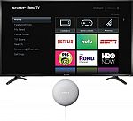 50" Sharp 4K UHD HDR Roku Smart TV + Google Nest Mini $200