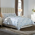 Dagmar 3-Piece Washed Denim Square Full/Queen Duvet Cover Set $24 (Org $75) & More