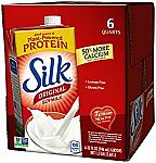 6-Pack Silk Original Soymilk 32-Ounce Aseptic Cartons, Unsweetened, Unflavored $5.61