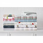 Cotton Flannel 4-Piece King Sheet Set from $13, 2-pc Flannel Comforter Set from $26