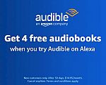 Try Audible on Amazon Echo, Get 4 audiobooks for Free 