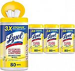 (Back) 4-Pk of 80-Ct Lysol Disinfecting Wipes (Lemon & Lime Blossom) $7 + FS