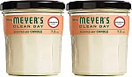 2-Pack 7.2-oz Mrs. Meyers Clean Day Scented Large Soy Candle (Geranium) $13.20 or Less