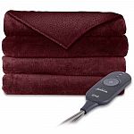 Sunbeam Electric Heated Microplush Throw Blanket $17