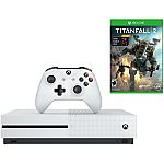 Microsoft Xbox One S 1TB Gaming Console 4K BluRay Console and Titanfall 2 with Nitro Scorch Pack Game Bundle $185