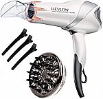 Revlon 1875W Infrared Hair Dryer with Hair Clips $13