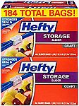 184-Count Hefty Slider Storage Bags (Quart) $11 