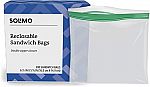 300-count Amazon Brand Solimo Sandwich Storage Bags $4.19, 200-Count 13 Gallon Trash Bag $12.59