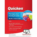 Quicken Deluxe 2019 (1-Year Subscription) $25