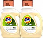 2-Count Tide Purclean 50-oz. Laundry Detergent $12 or Less