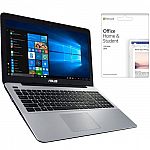 ASUS 15.6" Laptop (AMD A12, 8GB, AMD Radeon R7, 128GB SSD) + Office H&S 2019 $319.99