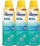 3-Pack of 5.5-Oz Coppertone Kids SPF 50 Sunscreen Continuous Spray $15.86