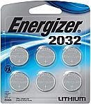 6-Pack Energizer 3V Watch/Electronic Lithium Coin Batteries (2032) $5.22