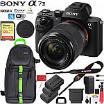 Sony a7 II Mirrorless Camera w/ 28-70mm Lens + Vanguard VEO 2 204AB Tripod + 64 GB Memory $998, Sony a7S II Full-frame Mirrorless Interchangeable Lens Camera Bundle $1998 & More