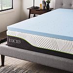 Lucid 2" Queen Gel Infused Memory Foam Mattress Topper $47, Sealy Sealy 3 in. Queen Memory Foam Pillowtop Mattress Topper $101 and more