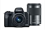 Canon Refurbished EOS M50 EF-M 15-45mm f/3.5-6.3 & 55-200mm f/3.5-6.3 IS STM Bundle $539