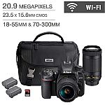 Nikon D7500 DSLR Camera 2 Lens Bundle $999.99