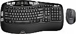 Logitech MK570 Comfort Wave Wireless Keyboard and Optical Mouse $35