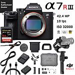 Sony a7R III Mirrorless Camera (body) + DJI Ronin-S 3-Axis Gimbal + 64GB SandIsk Extreme Pro Card $2879