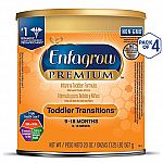 4-Count Enfagrow PREMIUM Toddler Transitions Baby Formula Milk Powder, 20 Ounce $33.50