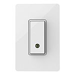 Wemo WiFi Light Switch, Compatible w/ Alexa and Google Assistant $20 (Refurbished, Like New)