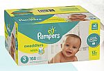 2 Boxes of Pampers for 50% Off + $15 Amazon GC + $20 Amazon GC: Newborn (120-Ct/Box) from $34; Size 1 (198-Ct/Box) from $48 (YMMV)