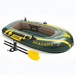 Intex Seahawk 2 Inflatable 2 Person Floating Boat Raft Set with Oars & Air Pump $35.83 and more