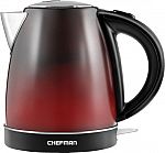 Chefman 1.7L Color Changing Electric Kettle $25