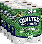 24-Mega rolls Quilted Northern EcoComfort Toilet Paper $13.45 or Less