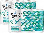 12 Count Amazon Brand - Presto! Flex-a-Size Paper Towels, Huge Roll $18.55 (Prime required)