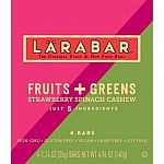 4-Count 1.24oz Larabar Gluten Free Bar, Fruits + Greens Strawberry Spinach Cashew $2.51