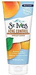 6-Oz St Ives Acne Control Apricot Face Scrub $1.18