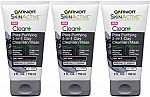 3-Count Garnier SkinActive Men's Pore Purifying Charcoal Face Wash & Mask $8 or Less