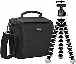 Lowepro/Joby Format 160 Camera Bag & GorillaPod Tripod $30