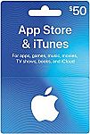 (Prime Deal) $50 App Store & iTunes Gift Cards $40