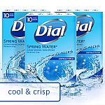 Dial Antibacterial Bar Soap, Spring Water, 30 Count 4oz $7.60