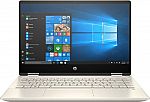 HP Pavilion x360 2-in-1 14" Touch-Screen Laptop (i5-8265U 8GB 128GB SSD) $500