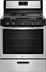 Whirlpool 5.1 Cu. Ft. Freestanding Gas Range + 3X Whirlpool 30" Externally Vented Range Hood $495