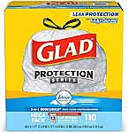 Glad OdorShield Tall Kitchen Drawstring Fresh Clean Trash Bags, 13 Gal, 110 Ct $12