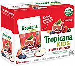32-Ct. Tropicana Organic Juice Drink Pouch Fruit Punch $6.59 & More