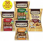 36-Count Snyder's of Hanover Pretzel (Variety Pack) $8.18