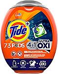 3 x Tide Pods Ultra Oxi Liquid Laundry Detergent Pacs, (73 Count) $33.24