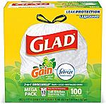Prime Members: 300-Count 13-Gallon Glad OdorShield Tall Kitchen Drawstring Trash Bags $32