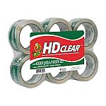 6-Rolls Duck HD Clear Heavy Duty Packaging Tape Refill $7.94