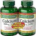 480-Ct Nature's Bounty Calcium Pills and Vitamin D3 Mineral Supplement $4.50 & More