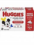 HUGGIES Simply Clean Fragrance-free Baby 704 Wipes 2 boxes for $21.56