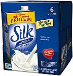 6-Pack 32 oz. Silk Soymilk (Vanilla) Aseptic Cartons $8.15